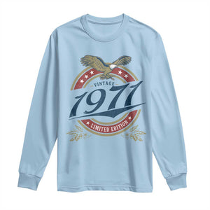 55th Birthday Beer Lover Vintage 1971 Limited Edition Long Sleeve Shirt Bald Eagle