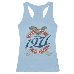 55th Birthday Beer Lover Vintage 1971 Limited Edition Racerback Tank Top Bald Eagle