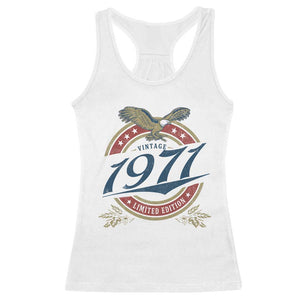 55th Birthday Beer Lover Vintage 1971 Limited Edition Racerback Tank Top Bald Eagle