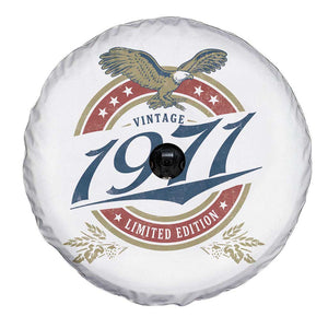 55th Birthday Beer Lover Vintage 1971 Limited Edition Spare Tire Cover Bald Eagle