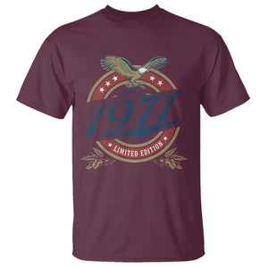 55th Birthday Beer Lover Vintage 1971 Limited Edition T Shirt Bald Eagle