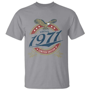 55th Birthday Beer Lover Vintage 1971 Limited Edition T Shirt Bald Eagle