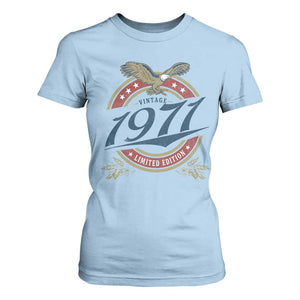 55th Birthday Beer Lover Vintage 1971 Limited Edition T Shirt For Women Bald Eagle