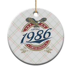 40th Birthday Beer Lover Vintage 1986 Limited Edition Ceramic Ornament Bald Eagle