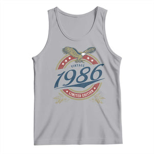 40th Birthday Beer Lover Vintage 1986 Limited Edition Tank Top Bald Eagle