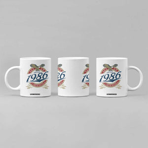 40th Birthday Beer Lover Vintage 1986 Limited Edition Coffee Mug Bald Eagle