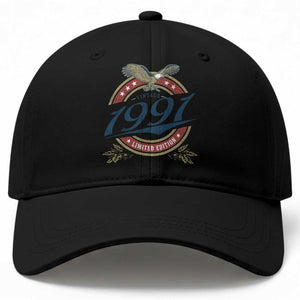 35th Birthday Beer Lover Vintage 1991 Limited Edition Baseball Cap Bald Eagle