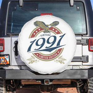 35th Birthday Beer Lover Vintage 1991 Limited Edition Spare Tire Cover Bald Eagle