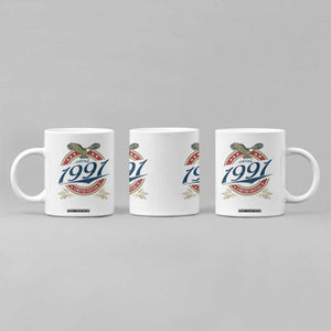 35th Birthday Beer Lover Vintage 1991 Limited Edition Coffee Mug Bald Eagle