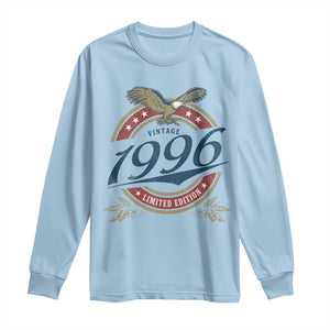 30th Birthday Beer Lover Vintage 1996 Limited Edition Long Sleeve Shirt Bald Eagle