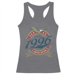 30th Birthday Beer Lover Vintage 1996 Limited Edition Racerback Tank Top Bald Eagle
