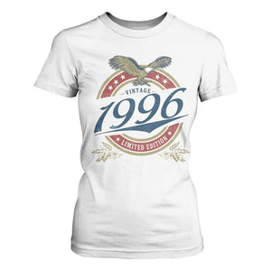 30th Birthday Beer Lover Vintage 1996 Limited Edition T Shirt For Women Bald Eagle