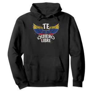 Venezuelan Pride Hoodie Te Quiero Libre Venezuela Flag Wings TS11 Black Print Your Wear