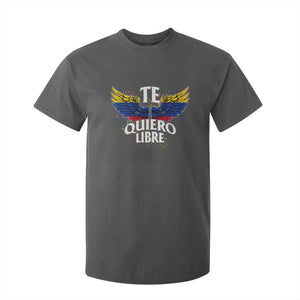 Venezuelan Pride T Shirt For Kid Te Quiero Libre Venezuela Flag Wings TS11 Dark Heather Print Your Wear