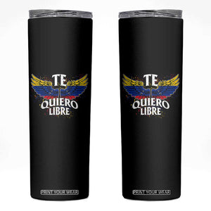 Venezuelan Pride Skinny Tumbler Te Quiero Libre Venezuela Flag Wings TS11 Black Print Your Wear