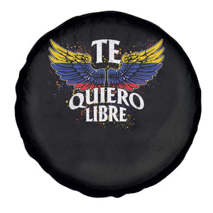 Venezuelan Pride Spare Tire Cover Te Quiero Libre Venezuela Flag Wings TS11 Print Your Wear