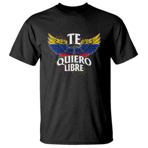 Venezuelan Pride T Shirt Te Quiero Libre Venezuela Flag Wings TS11 Black Print Your Wear