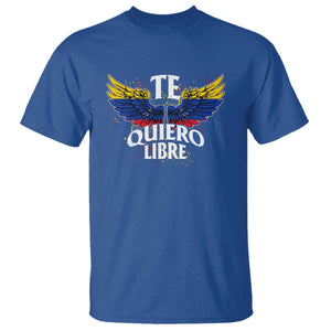 Venezuelan Pride T Shirt Te Quiero Libre Venezuela Flag Wings TS11 Royal Blue Print Your Wear