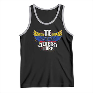 Venezuelan Pride Tank Top Te Quiero Libre Venezuela Flag Wings TS11 Black Athletic Heather Print Your Wear