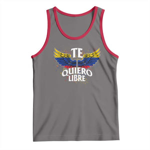 Venezuelan Pride Tank Top Te Quiero Libre Venezuela Flag Wings TS11 Deep Heather Red Print Your Wear