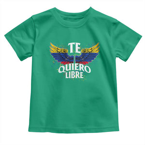 Venezuelan Pride Toddler T Shirt Te Quiero Libre Venezuela Flag Wings TS11 Irish Green Print Your Wear