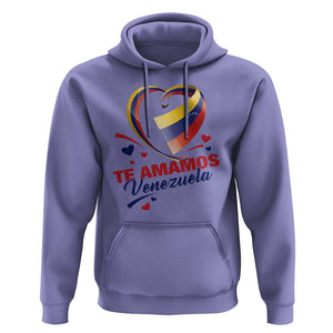Venezuelan Pride Hoodie Te Amamos Venezuela Flag Heart TS11 Violet Print Your Wear