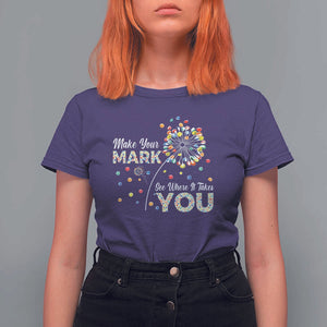 International Dot Day T Shirt For Women Make Your Mark See Where It Takes Dandelion Dot TS11 Purple Print Your Wear