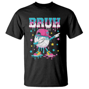 Volleyball Drip Bruh Meme T Shirt Volleyball Baseball Ice Cream Dripping TS11 Black Print Your Wear