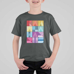 Harris Supporter T Shirt For Kid Kamala Harris Colorful Quilted US Presidential Election TS11 Dark Heather Print Your Wear