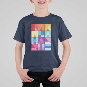 Harris Supporter T Shirt For Kid Kamala Harris Colorful Quilted US Presidential Election TS11 Navy Print Your Wear