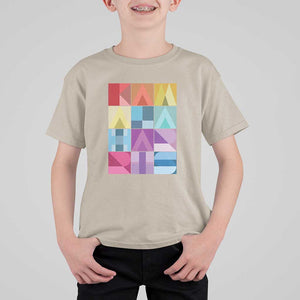 Harris Supporter T Shirt For Kid Kamala Harris Colorful Quilted US Presidential Election TS11 Sand Print Your Wear