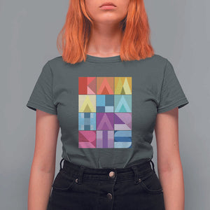 Harris Supporter T Shirt For Women Kamala Harris Colorful Quilted US Presidential Election TS11 Dark Heather Print Your Wear