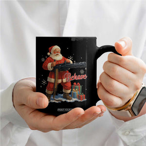 Christmas Santa Machine Gun Coffee Mug Behave Xmas Gun Lover TS11 Print Your Wear