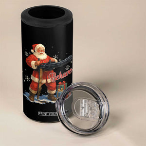 Christmas Santa Machine Gun 4 in 1 Can Cooler Tumbler Behave Xmas Gun Lover TS11 Print Your Wear