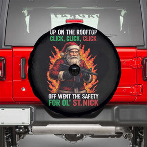 Funny Gun Christmas Spare Tire Cover Up On The Rooftop Click Click Off Went The Safety For Ol St Nick TS11 Black Print Your Wear