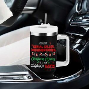 Christmas Criminal Podcast Lover Tumbler With Handle It's Either Serial Killer Documentaries Or Christmas Movie TS11 Print Your Wear