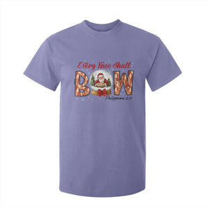 Every Knee Shall Bow T Shirt For Kid Santa Christmas Nativity Scene Bible Verse TS11 Violet Print Your Wear