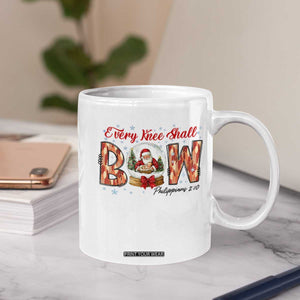 Every Knee Shall Bow Coffee Mug Santa Christmas Nativity Scene Bible Verse TS11 Print Your Wear