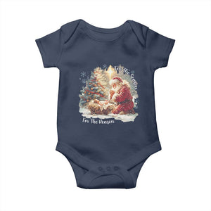 Christian Christmas Baby Onesie Jesus I Am The Reason Santa I Am The Season TS11 Navy Print Your Wear