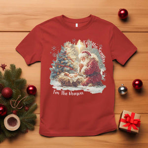 Christian Christmas T Shirt Jesus I Am The Reason Santa I Am The Season TS11 Red Print Your Wear
