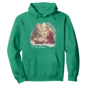 Christian Christmas Hoodie Jesus I Am The Reason Santa I Am The Season TS11 Irish Green Print Your Wear