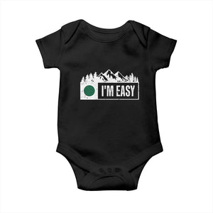 Funny Snowboard Ski Baby Onesie I'm Easy Mountain Sign Retro Vintage TS11 Black Print Your Wear