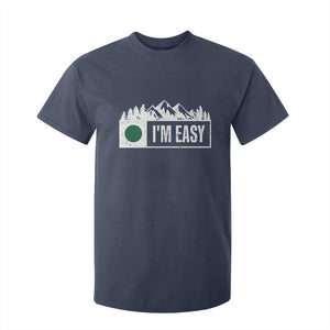 Funny Snowboard Ski T Shirt For Kid I'm Easy Mountain Sign Retro Vintage TS11 Navy Print Your Wear