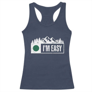 Funny Snowboard Ski Racerback Tank Top I'm Easy Mountain Sign Retro Vintage TS11 Navy Print Your Wear