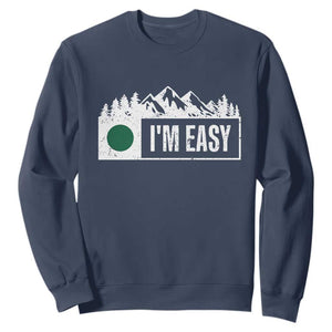 Funny Snowboard Ski Sweatshirt I'm Easy Mountain Sign Retro Vintage TS11 Navy Print Your Wear
