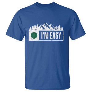 Funny Snowboard Ski T Shirt - Im Easy Mountain Sign Retro Vintage Ski Humor Tee TS11 Royal Blue Print Your Wear