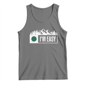 Funny Snowboard Ski Tank Top I'm Easy Mountain Sign Retro Vintage TS11 Black Heather Print Your Wear