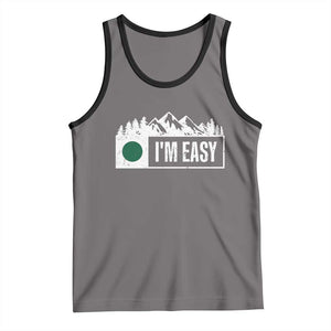 Funny Snowboard Ski Tank Top I'm Easy Mountain Sign Retro Vintage TS11 Deep Heather Black Print Your Wear