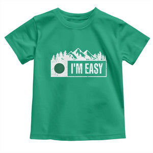 Funny Snowboard Ski Toddler T Shirt I'm Easy Mountain Sign Retro Vintage TS11 Irish Green Print Your Wear