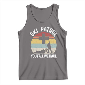 Ski Patrol You Fall We Haul Tank Top Funny Skiing Skier Winter Sport TS11 Deep Heather Print Your Wear